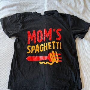 Black 'Mom's Spaghetti' Kids T-Shirt- Size S